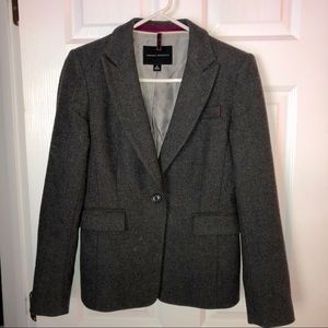 Banana Republic felted blazer with pink stitching